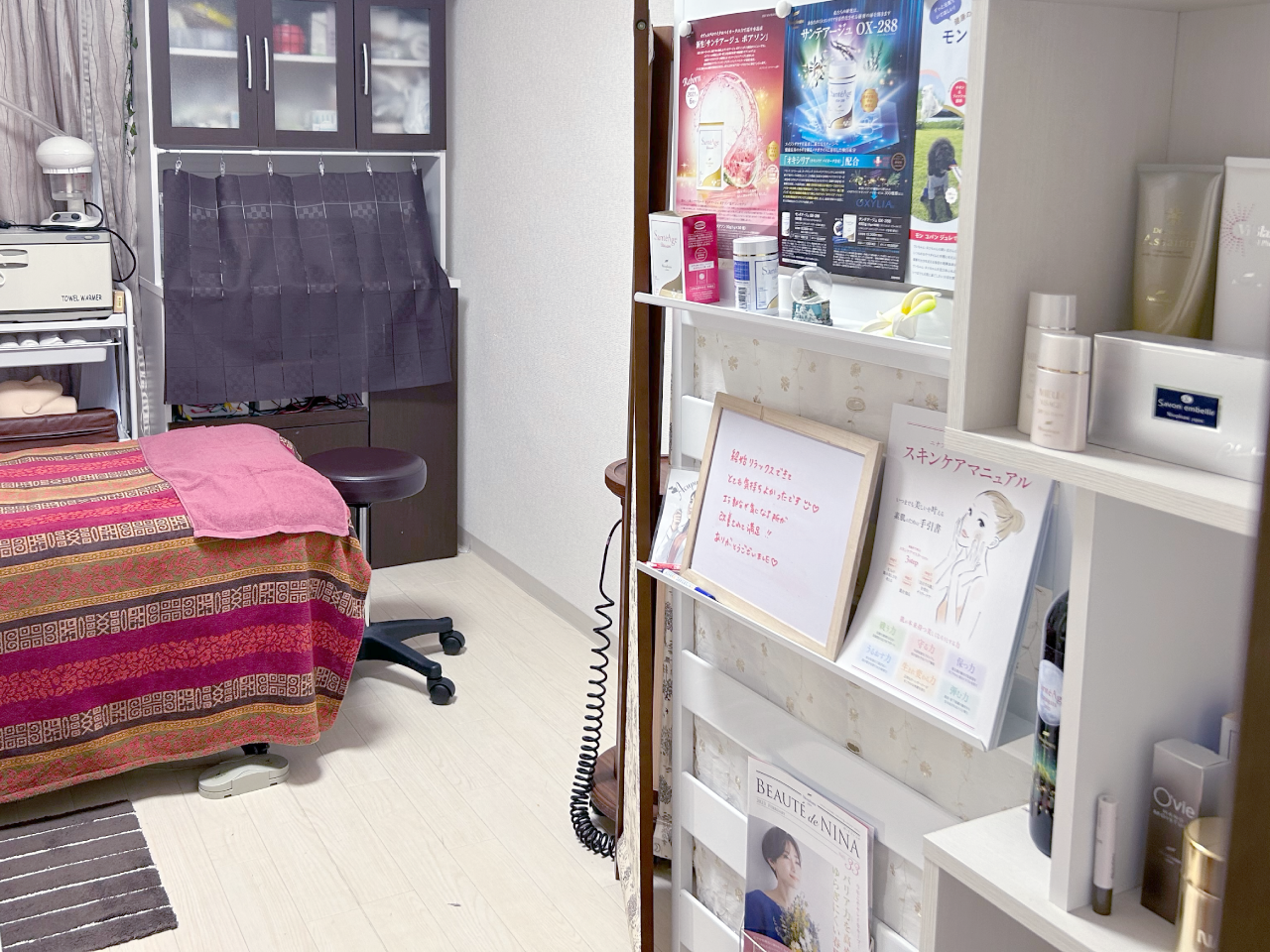 梅田・西天満の鍼灸院・美容鍼灸サロン 【プティ・エシェル】の施術室