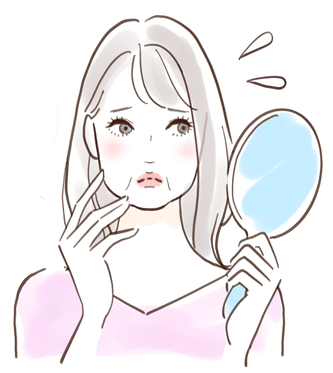 たるみ・むくみで悩む女性