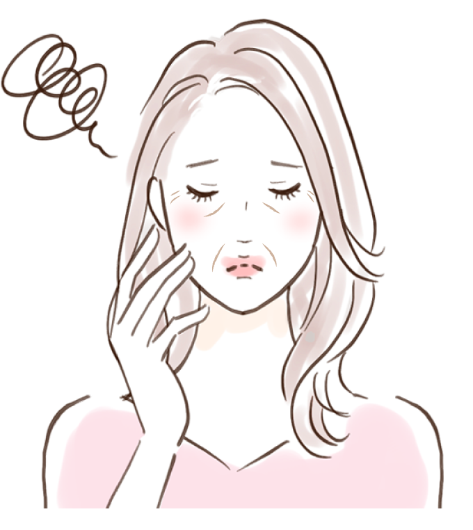 シミ・シワで悩む女性