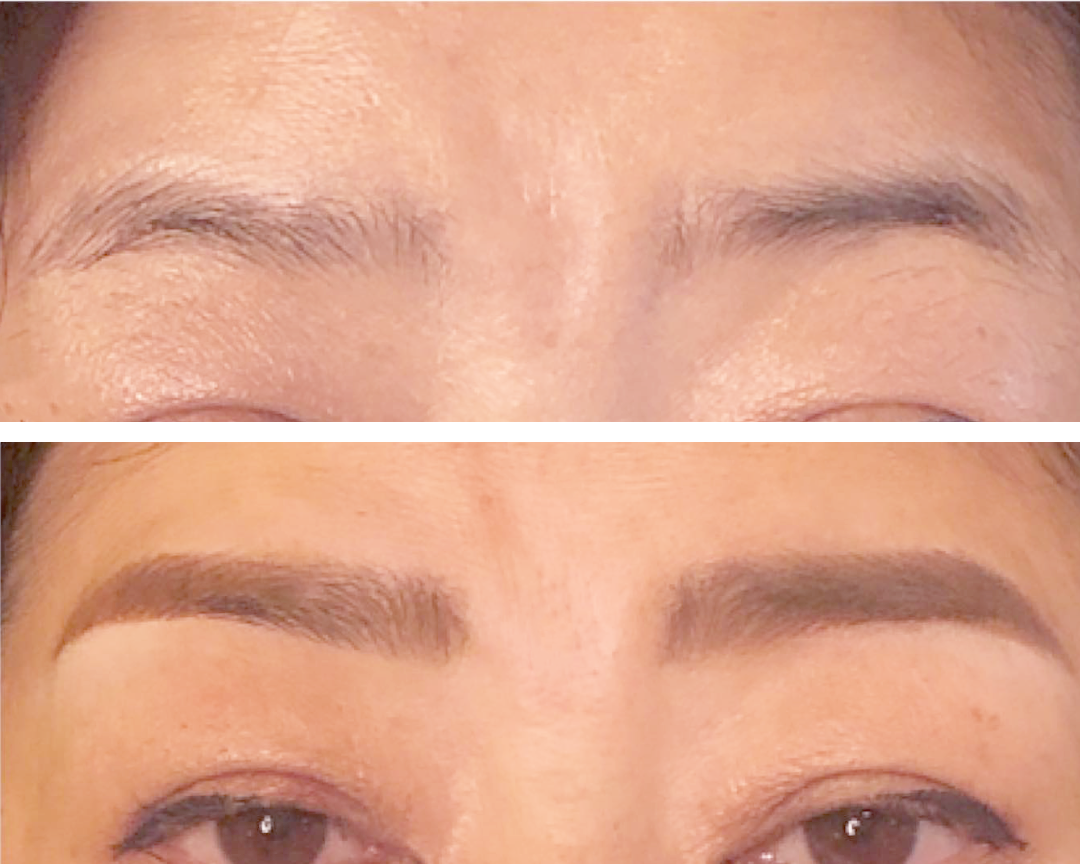 眉毛デザインのビフォアー・アフターNO.2